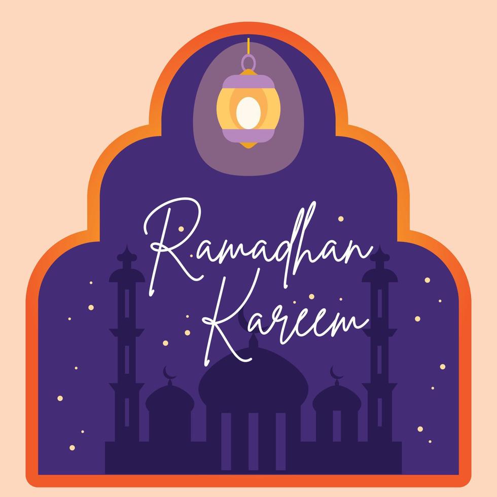 platt ramadhan kareem illustration. islamisk vektorgrafik vektor