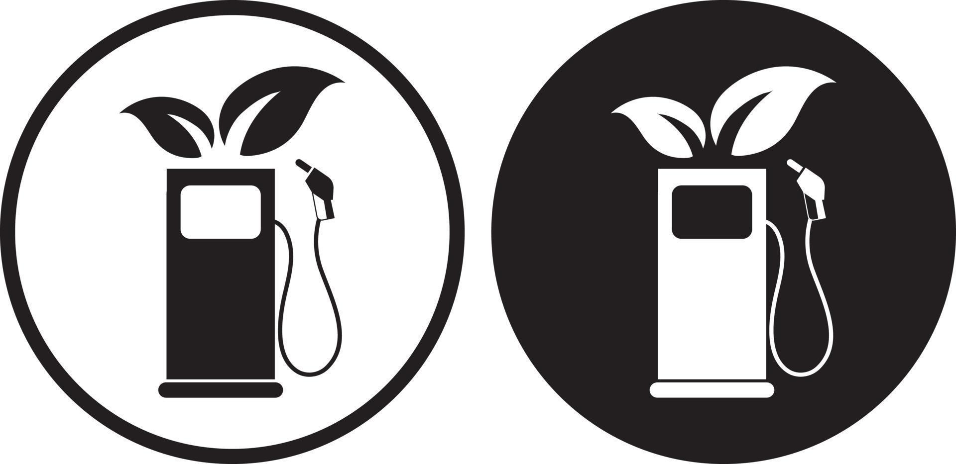 Eco Fuel Tankstellensymbol. Zeichen für Öko-Kraftstoff vektor