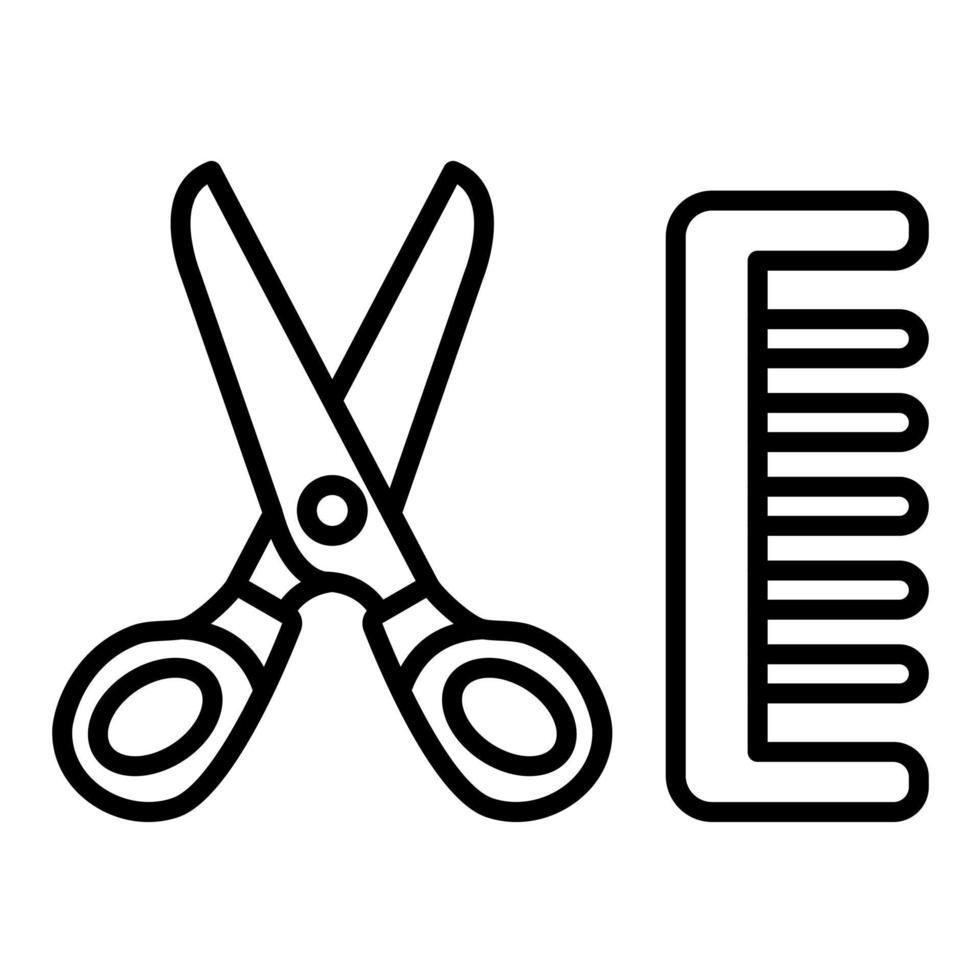 Symbol für Friseurlinie vektor