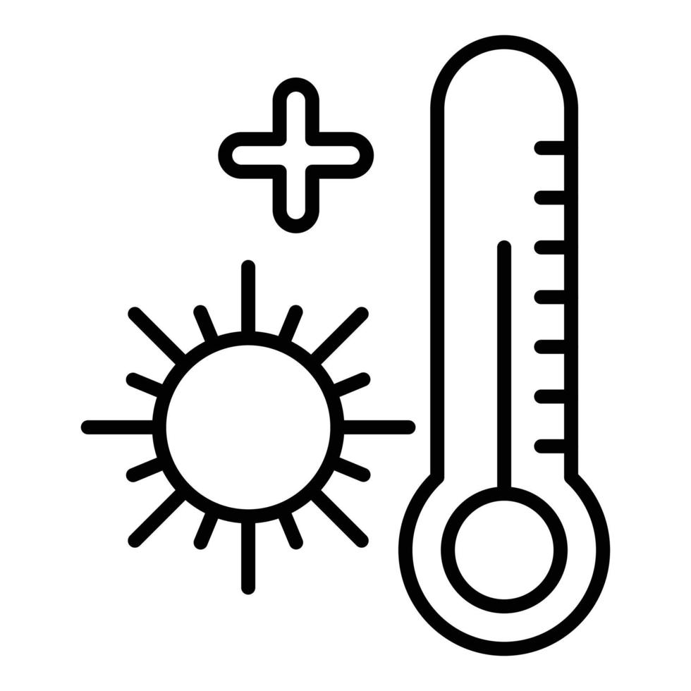 Symbol für Hitzewellenlinie vektor