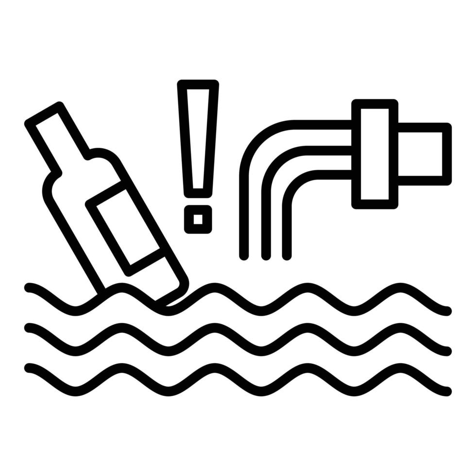 Symbol für die Wasserverschmutzungslinie vektor
