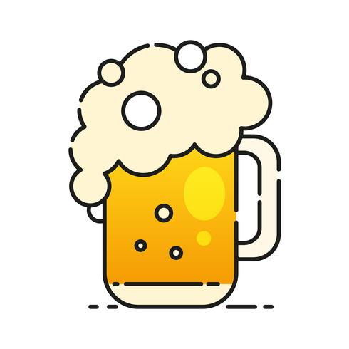 Kaltes Bier-Symbol bereit für Ihr Design, Grußkarte, Banner. Vektor-Illustration. vektor