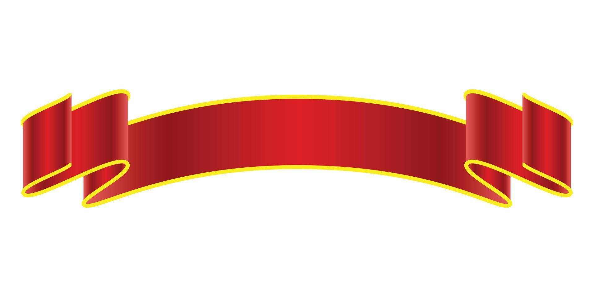 eleganz rotes bandbanner. vektor