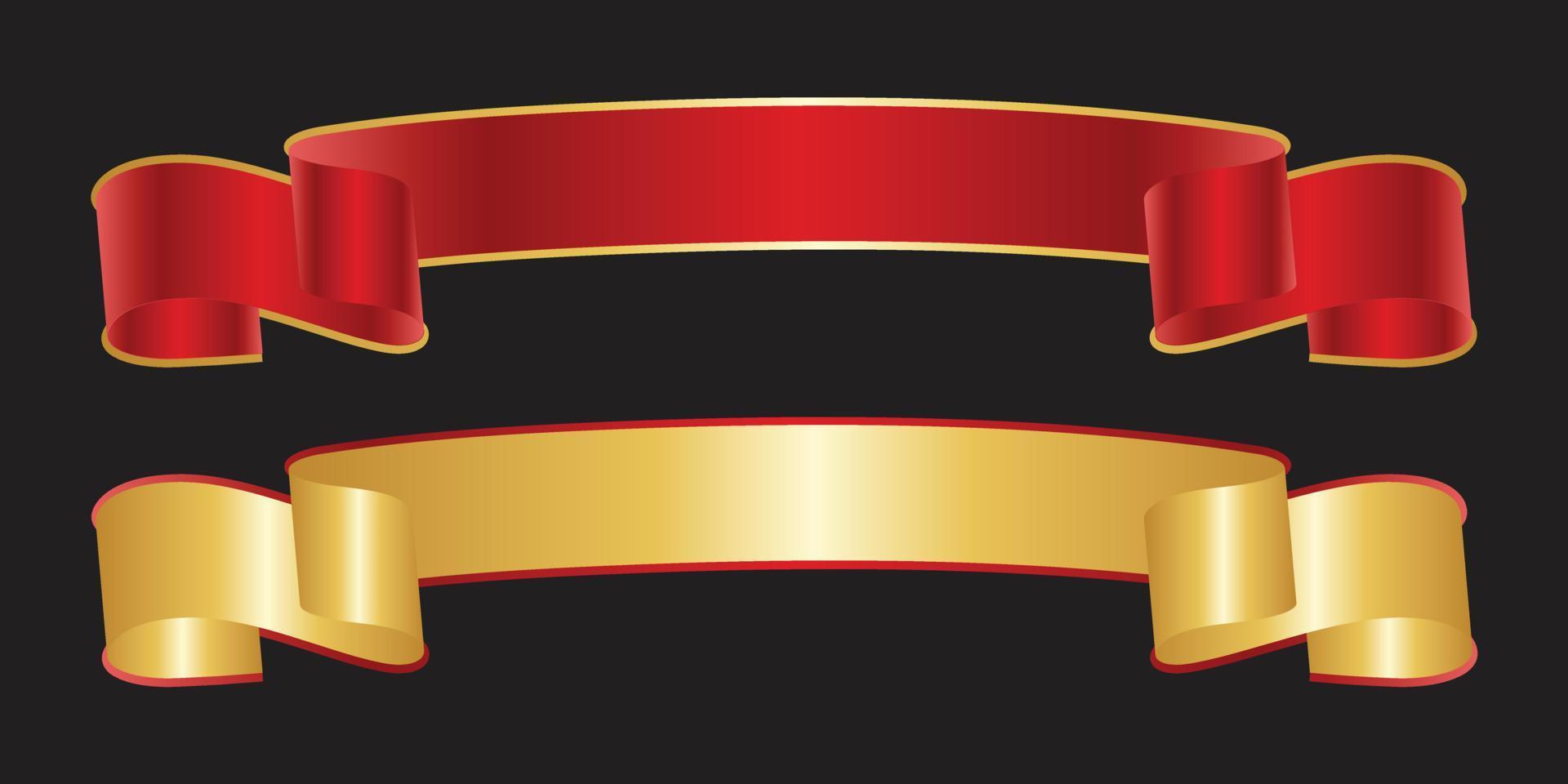 eleganz rotes bandbanner. vektor