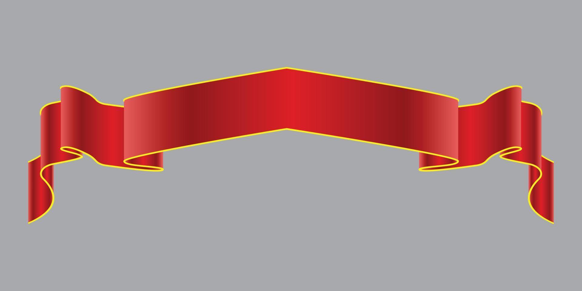 elegans rött band banner. vektor