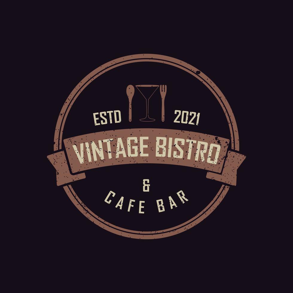 klassische Vintage-Land-Emblem-Typografie für die Design-Inspiration des Western-Bar-Restaurant-Logos vektor