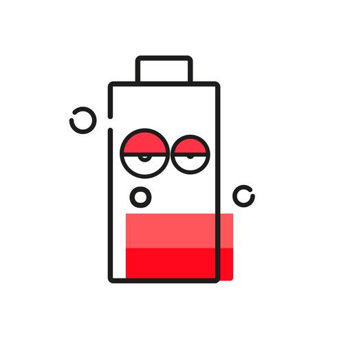 Batteri Ikon På Vit Bakgrund För Din Design vektor