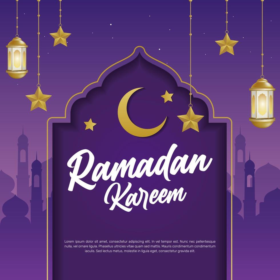Ramadan Kareem islamische Banner Vorlage vektor