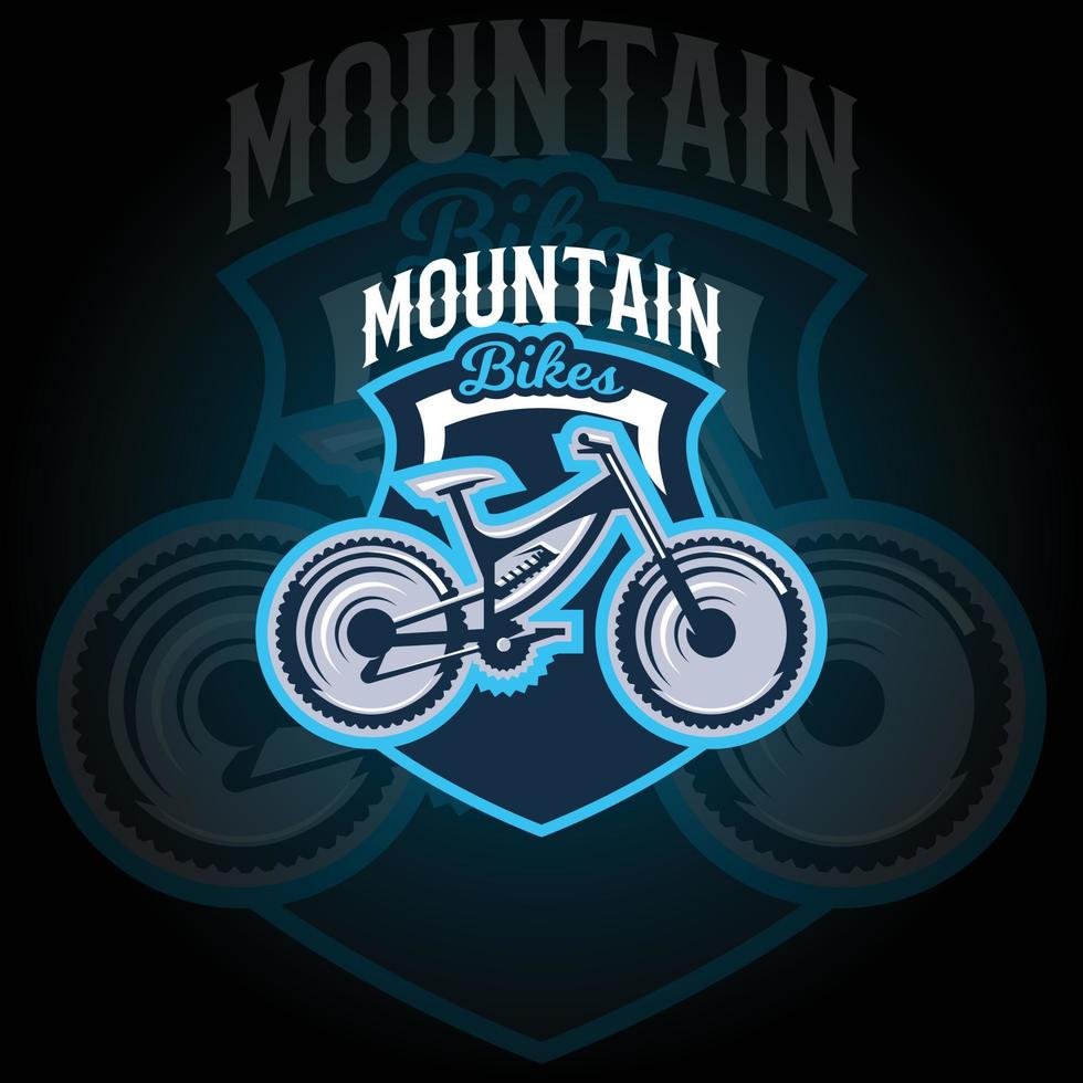 mountainbike, cykel e-sport gaming logotyp vektor. spellogotyp. maskot sport logotyp design. gaming djur maskot vektor illustration logotyp. maskot, emblemdesign för esports team.