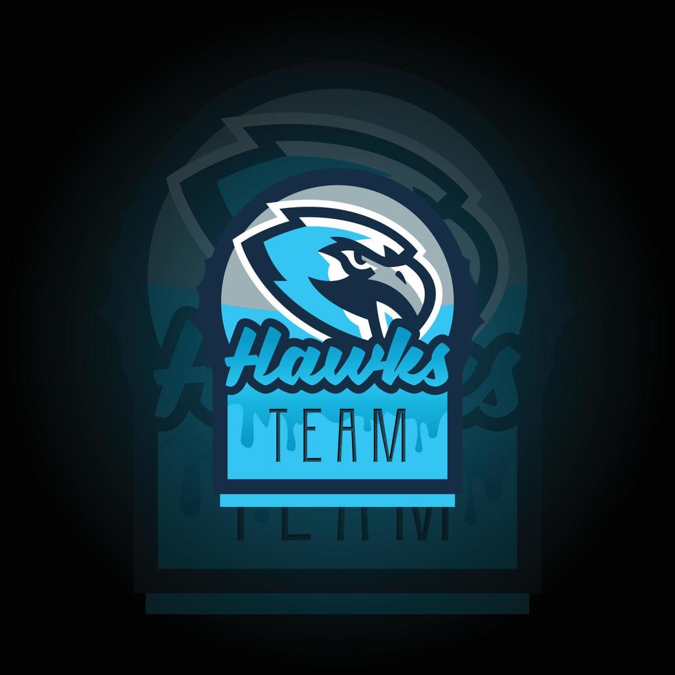 eagle hawkes team e-sport gaming logotyp vektor. spellogotyp. maskot sport logotyp design. gaming djur maskot vektor illustration logotyp. maskot, emblemdesign för esports team.