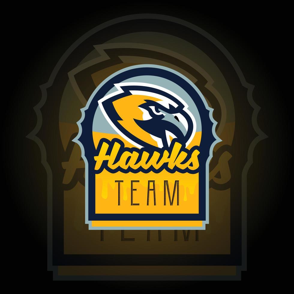 Eagle Hawkes Team E-Sport-Gaming-Logo-Vektor. Gaming-Logo. Maskottchen-Sport-Logo-Design. Gaming-Tier-Maskottchen-Vektor-Illustration-Logo. maskottchen, emblemdesign für esports-team. vektor