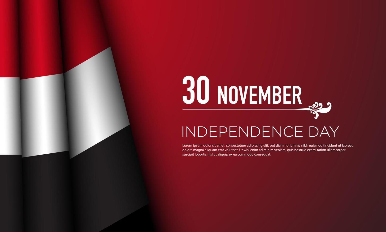 Jemen självständighetsdagen bakgrund. vektor illustration.