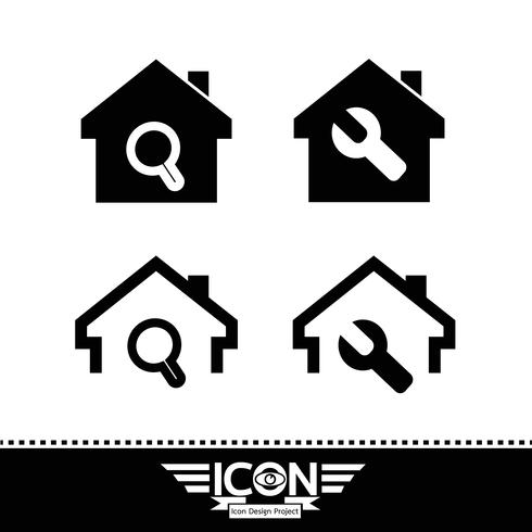 House icon symbol tecken vektor