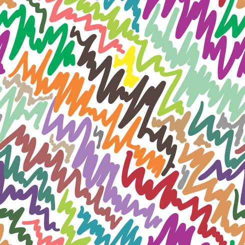 Färgglada doodle abstrakt sömlös bakgrund. vektor
