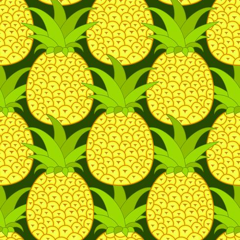 Nahtloses Muster der Ananas. Tropischer Hintergrund. Vektor-illustration.Ready For Your Design, Grußkarte vektor