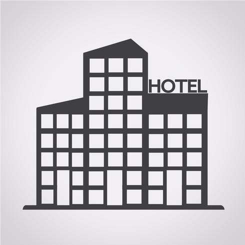 Hotell ikon symbol tecken vektor