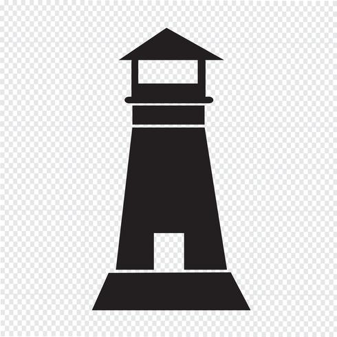 Leuchtturm Symbol Symbol Zeichen vektor