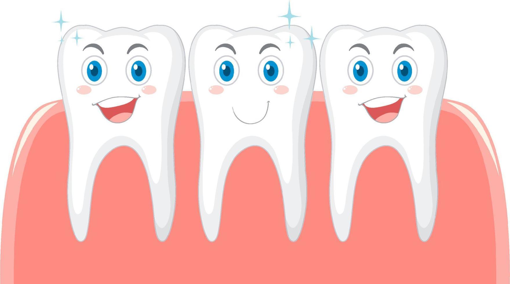rengöring av tand- och tandköttshälsan vektor