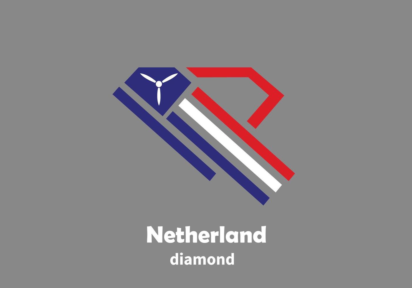 röd vit blå logotyp diamant vektor