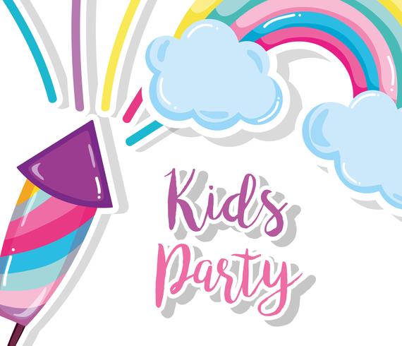 Kinder-Party-Cartoon vektor