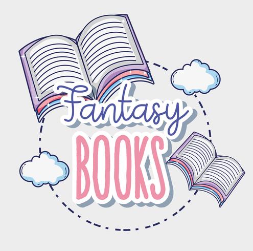 Fantasy- und Zauberbücher vektor