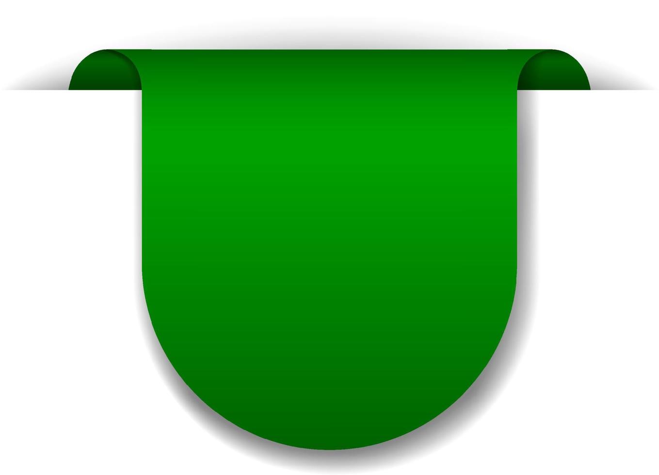grünes Fahnendesign auf weißem Hintergrund vektor
