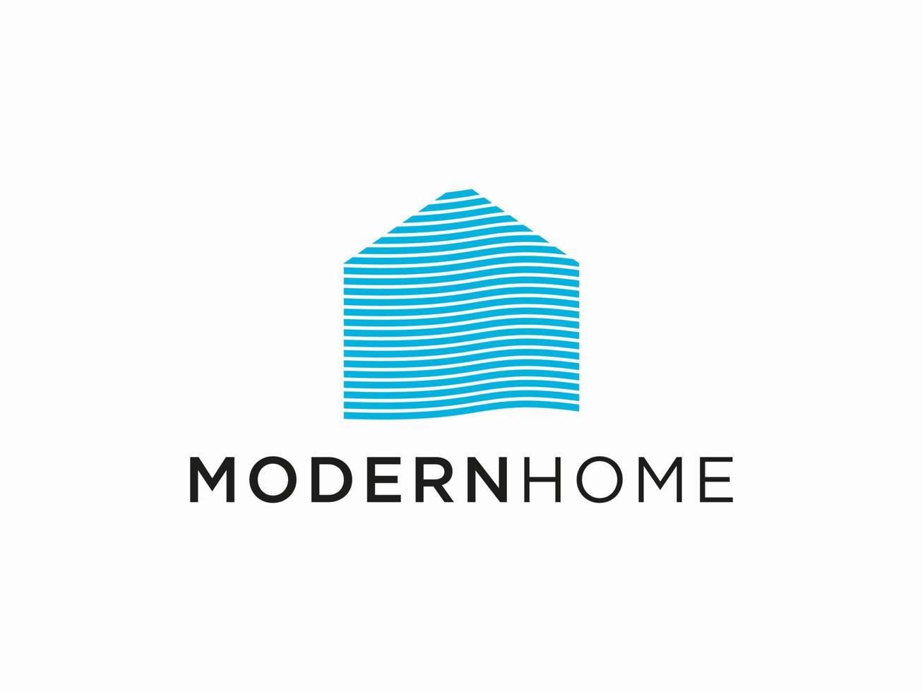 einfaches modernes Gebäudearchitektur-Logo-Design mit Strichzeichnungen Wolkenkratzer-Grafik vektor