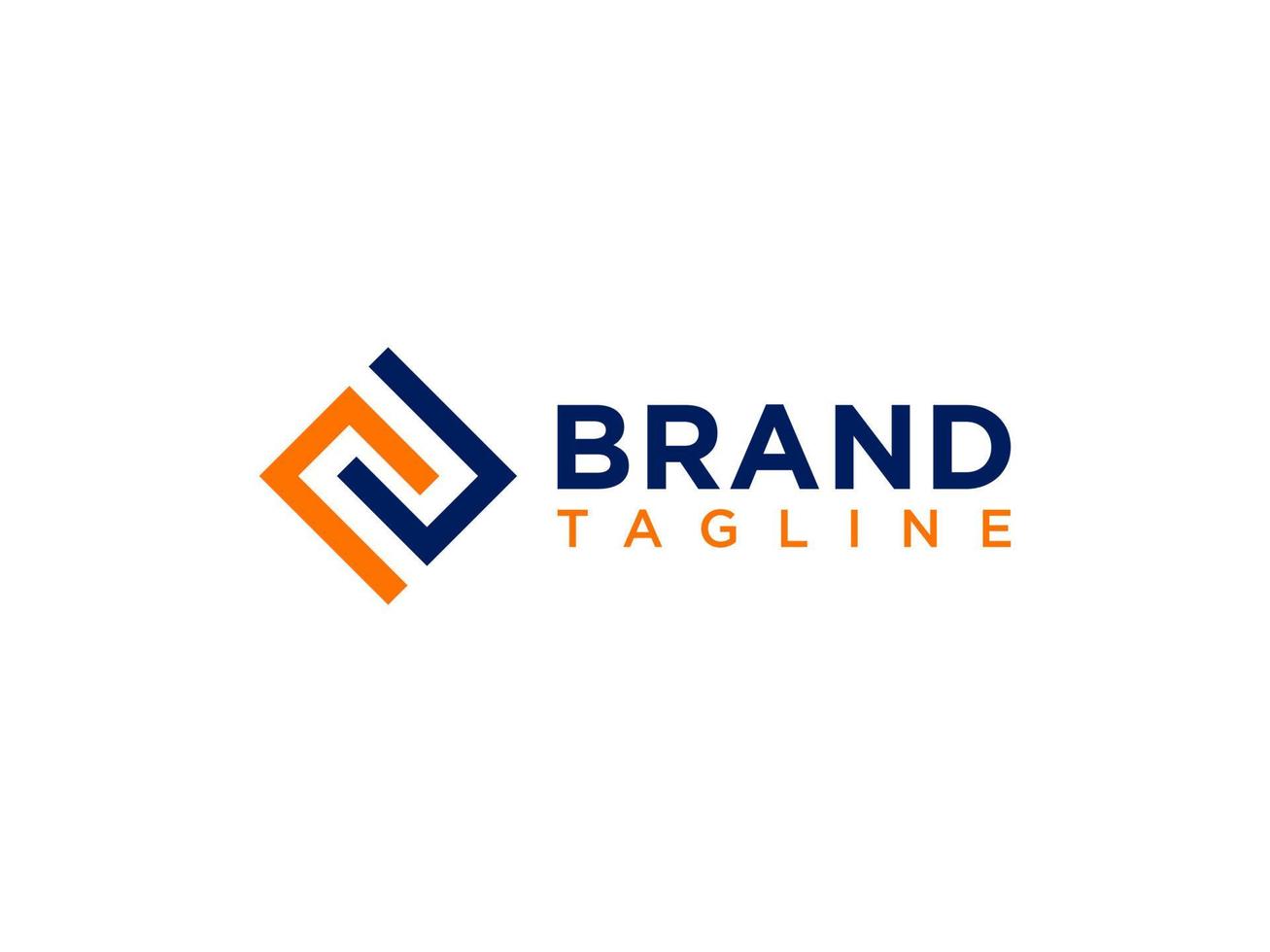 abstrakt bokstaven z logotyp. orange fyrkantig linje rundad isolerad på vit bakgrund. platt vektor logotyp designmall element