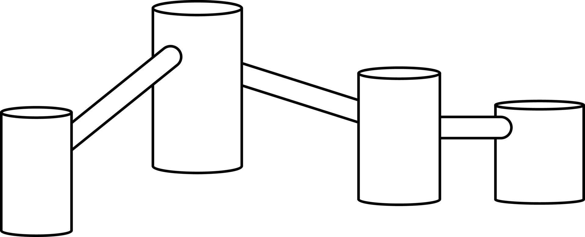 Schwarz-Weiß-Doodle-Charakter vektor