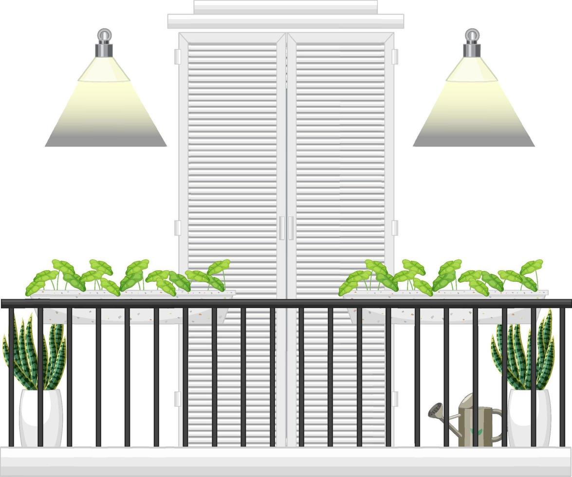Balkon der Fassade des Mehrfamilienhauses vektor