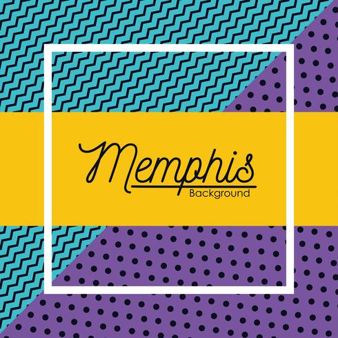 Memphis färgglada bakgrundsdesign vektor