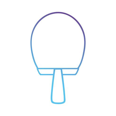 Line Racket Objekt zum Tennisspielen vektor