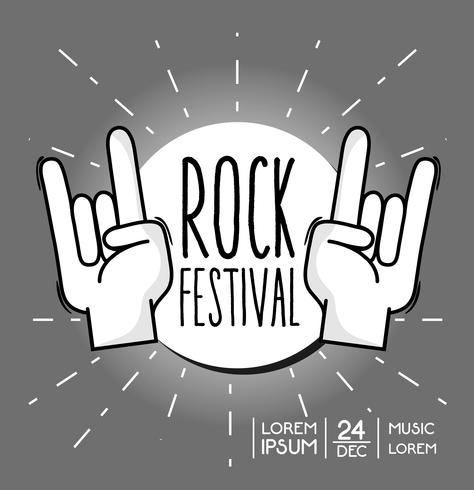 rockfestivalen konsertmusik händelse vektor