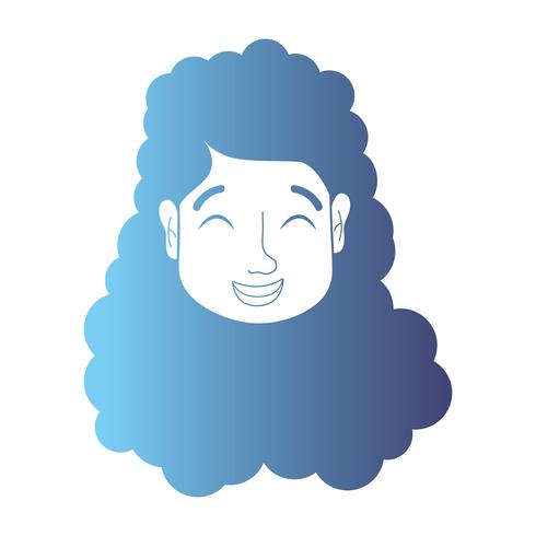 linje avatar kvinna huvudet med frisyr vektor