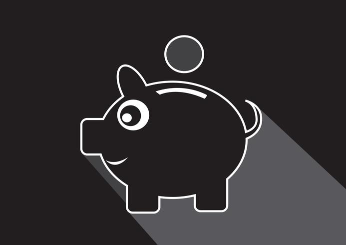 Sparschwein-Symbol-Zeichen vektor