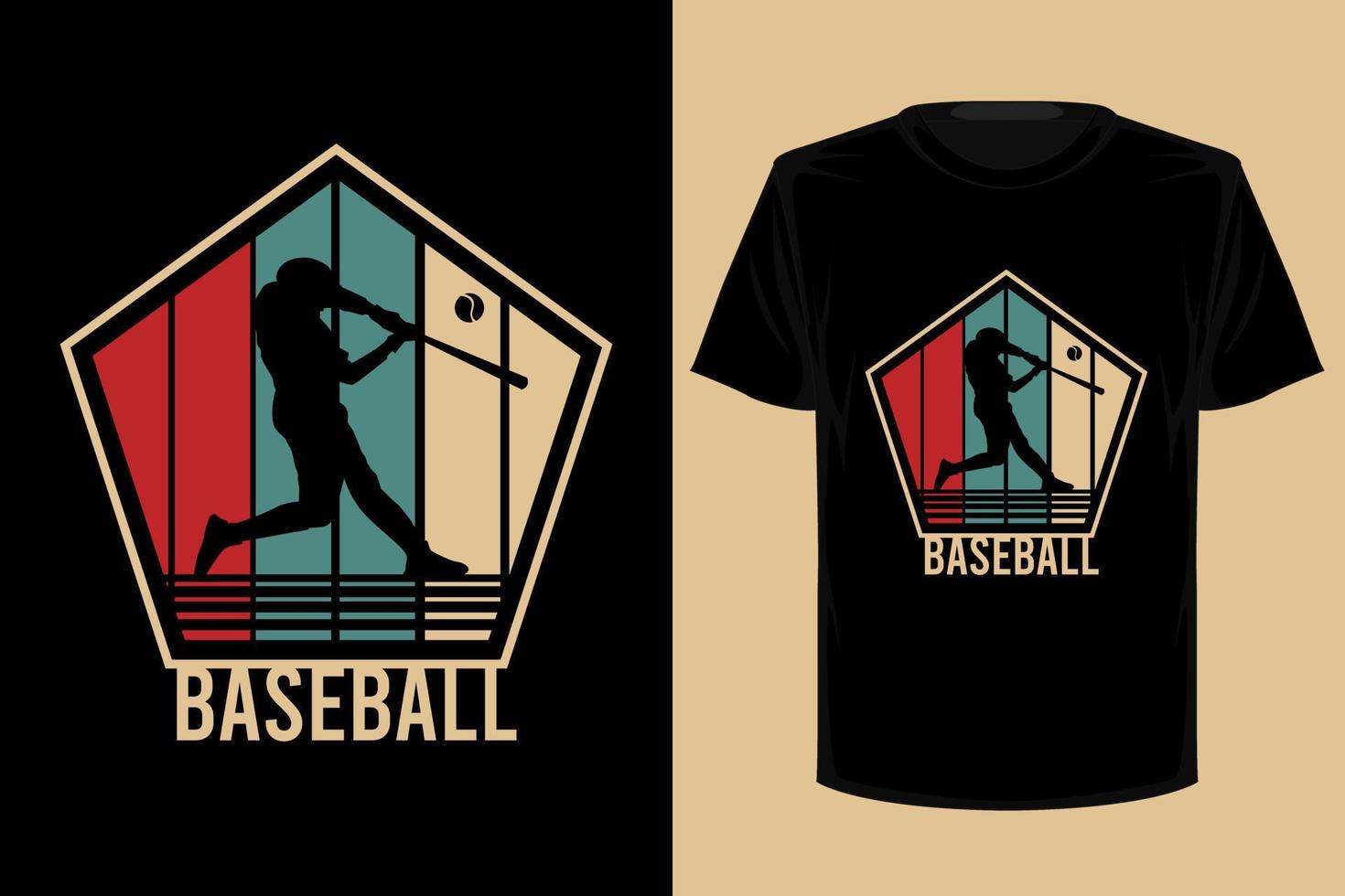 baseball retro vintage t-shirt design vektor