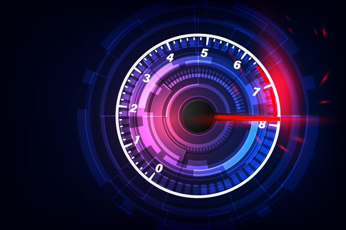 Geschwindigkeitsbewegungshintergrund mit schnellem Tachoauto. Hintergrund der Renngeschwindigkeit. vektor