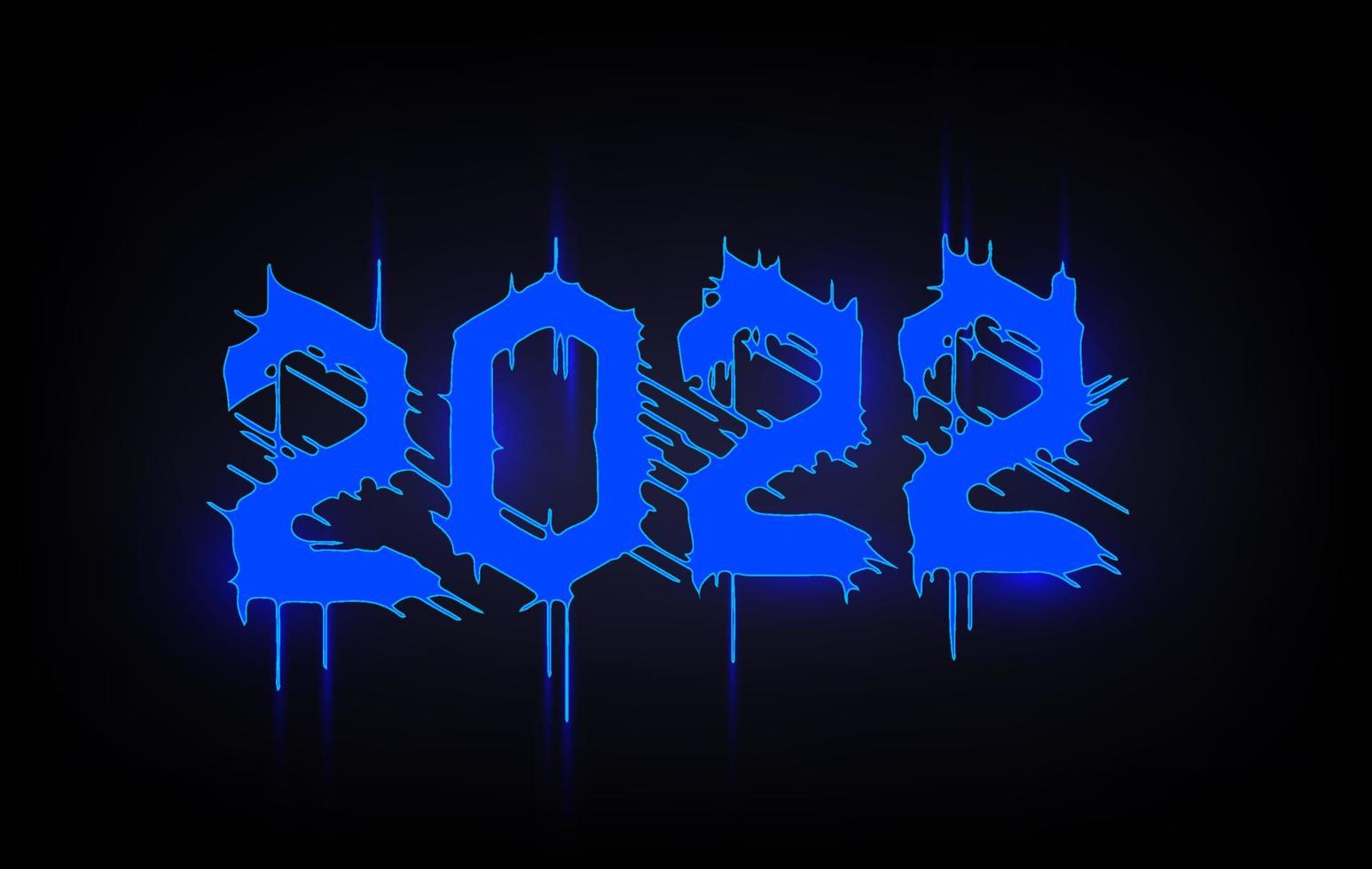 gott nytt år 2022 textdesign. för broschyr formgivningsmall, kort, banner. vektor illustration.