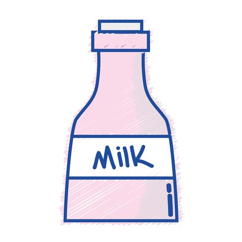 geriebene frische Milchflaschenproduktnahrung vektor