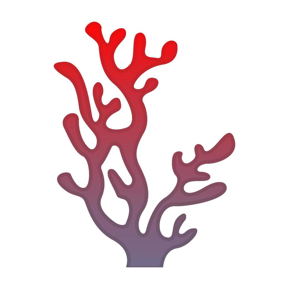 korall tecknad vektor illustration isolerade objekt