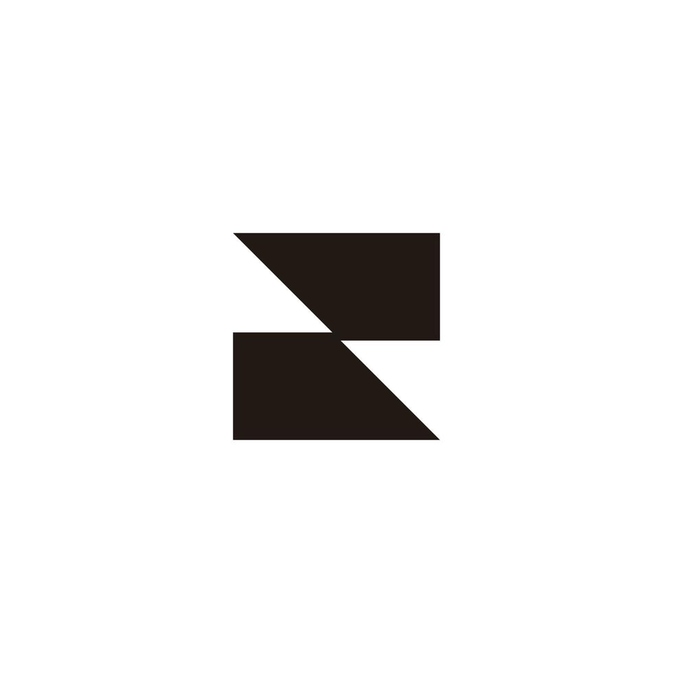 bokstaven r geometrisk svart kakel symbol logotyp vektor