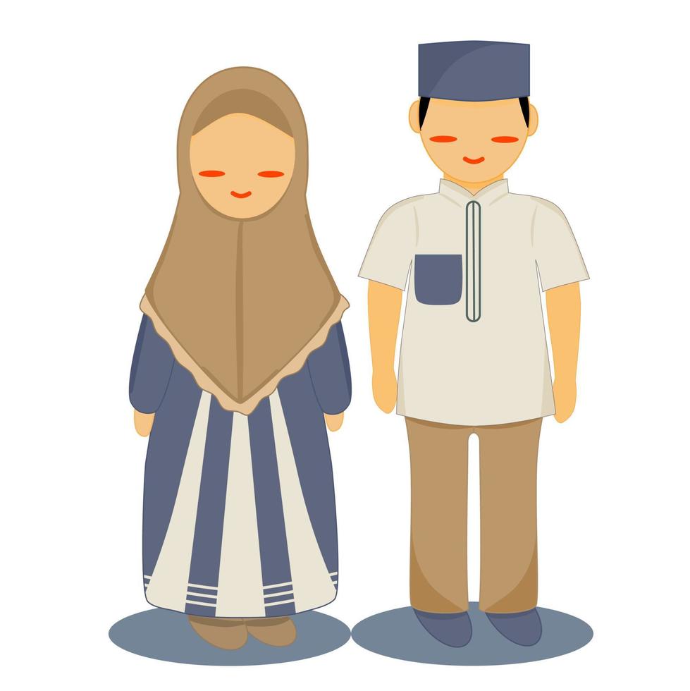 Vektor muslimische Familie oder Paar