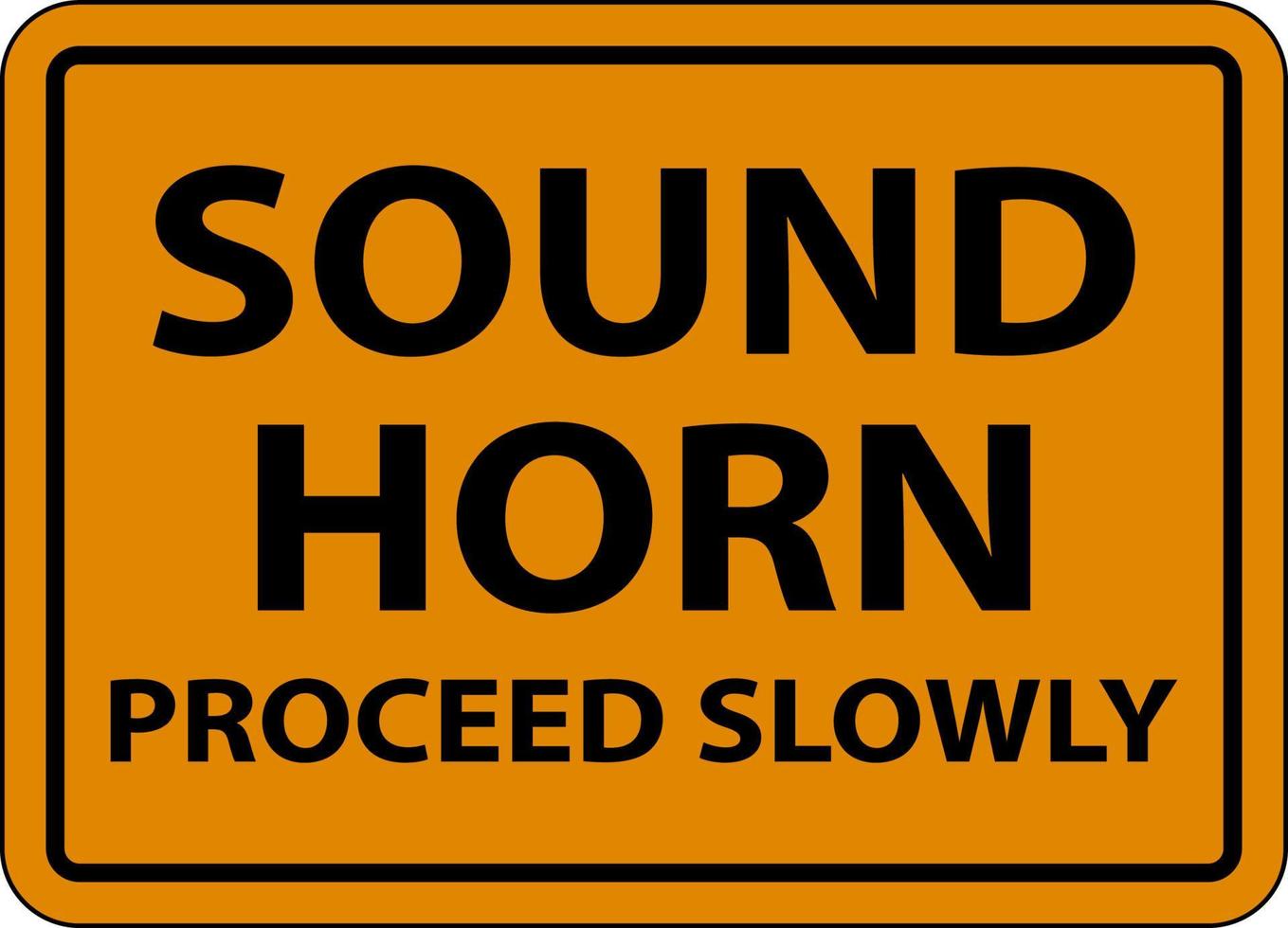 ljud horn fortsätt långsamt tecken på vit bakgrund vektor