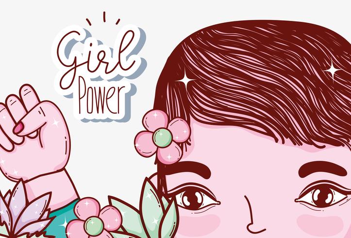 Mädchenpower-Cartoons vektor