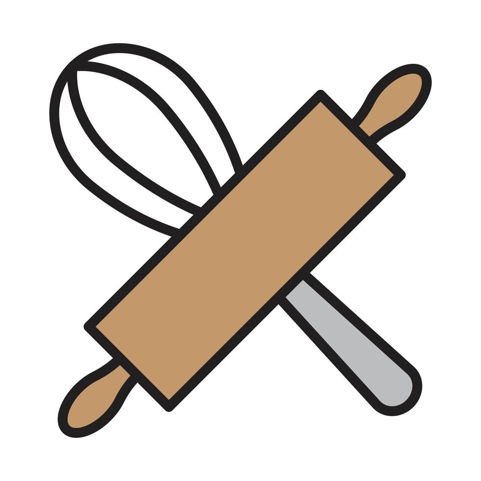 Bäckerei-Tool-Symbol für Website, Promotion, Social Media vektor