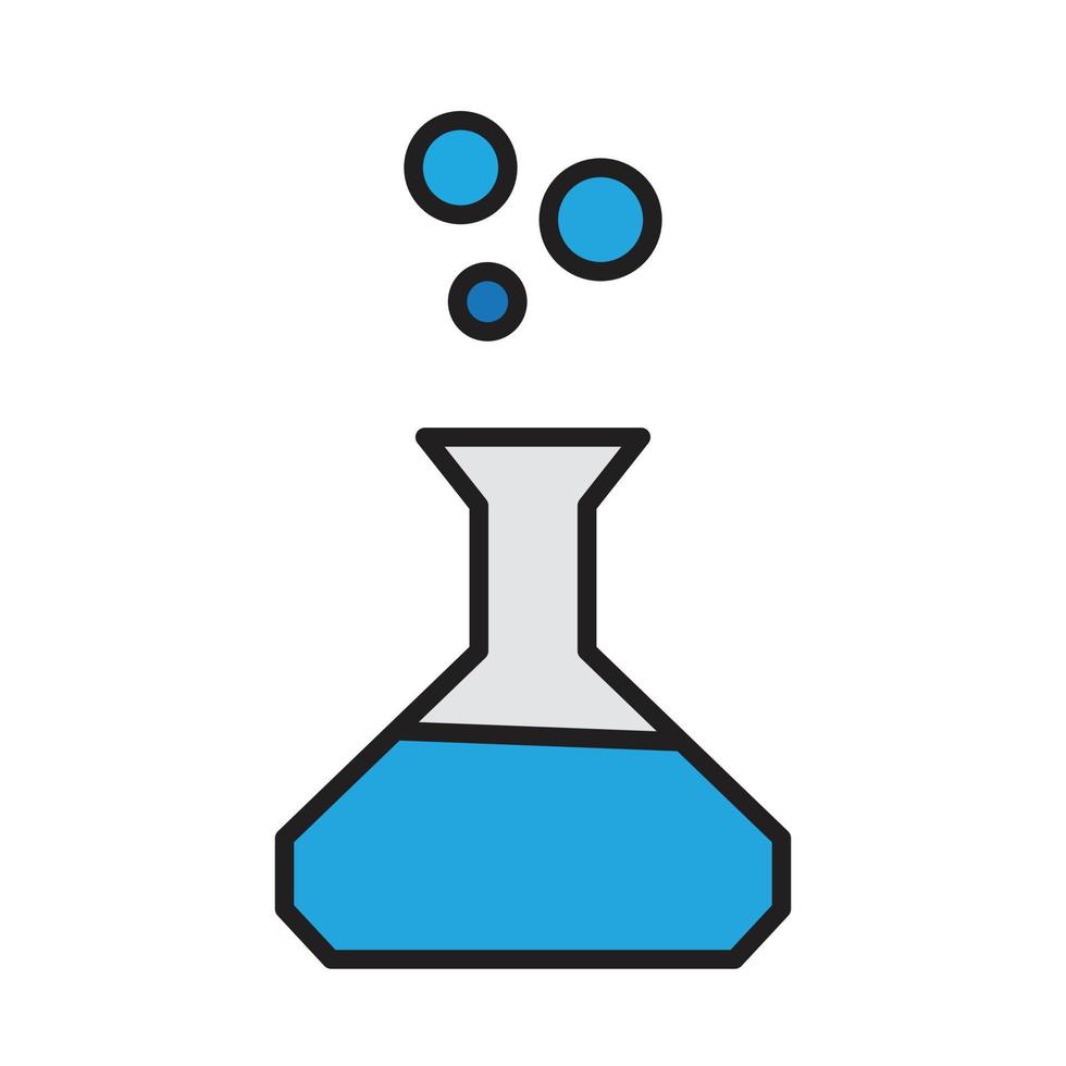 chemisches Glasreaktionssymbol für Website, Werbung, soziale Medien vektor