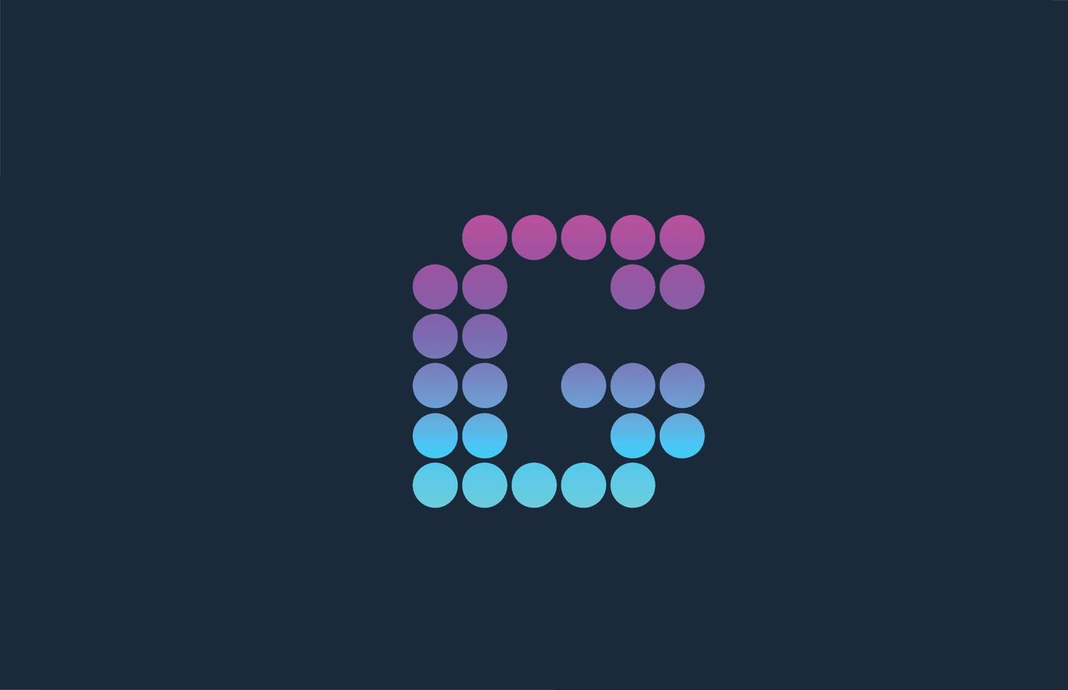 Punkt g rosa blau Alphabet Buchstabe Logo Icon Design. kreative Vorlage für Unternehmen und Unternehmen vektor