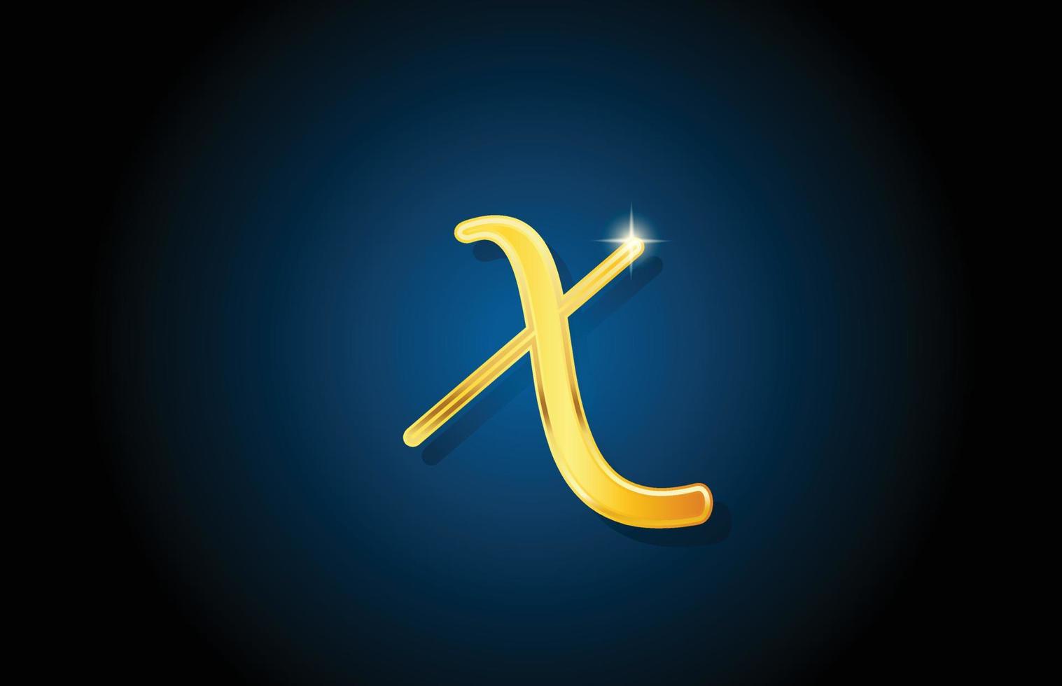 goldenes x-alphabet-buchstabe-logo-ikonendesign. kreative Luxusvorlage für Unternehmen und Unternehmen vektor