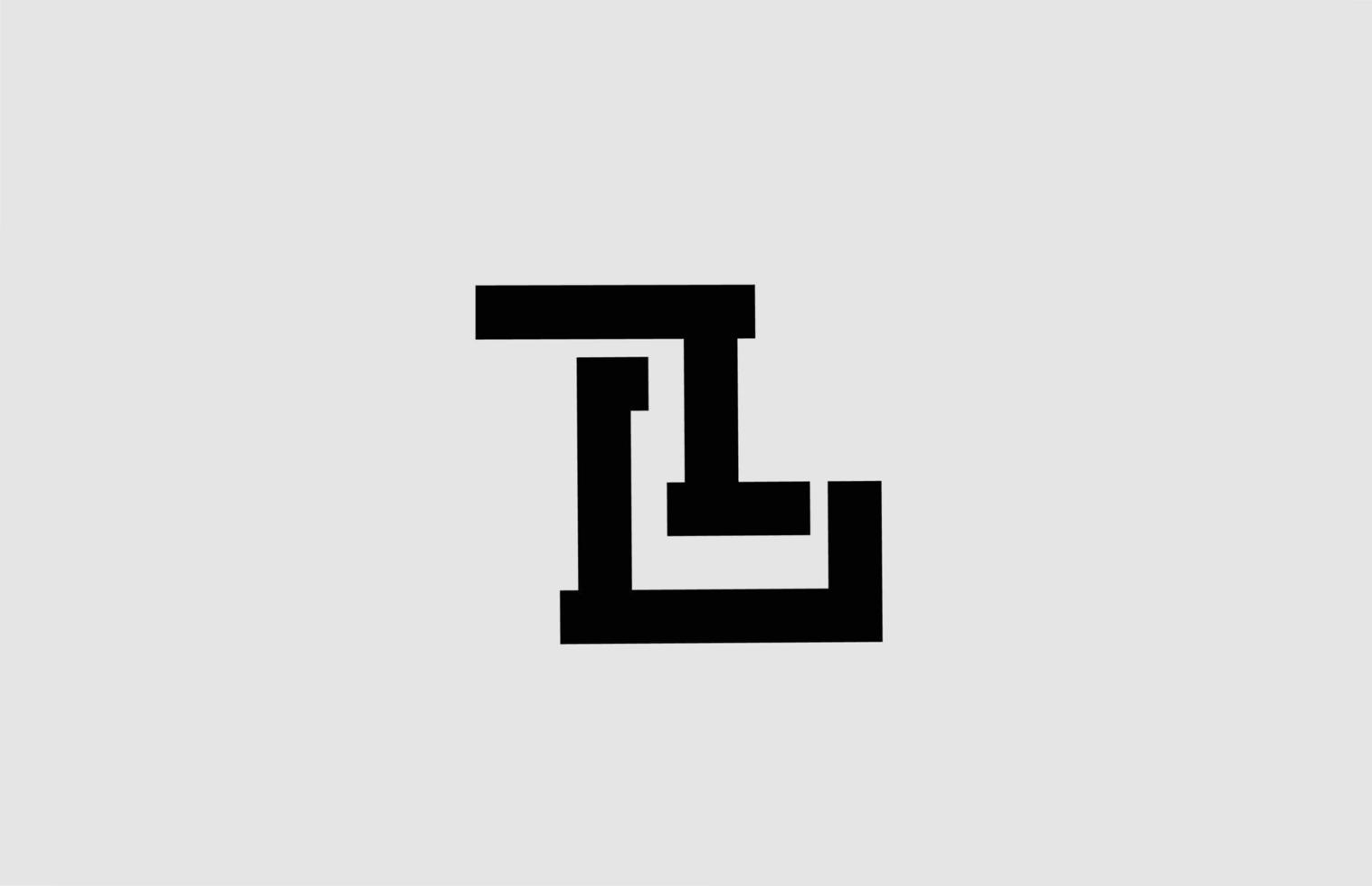 Alphabet l Buchstabe Logo-Symbol mit Liniendesign. weiße und schwarze vorlage für geschäft und unternehmen vektor