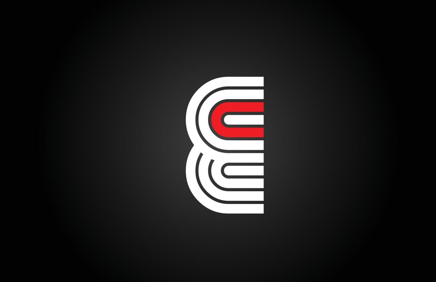 Linie e Alphabet-Buchstaben-Logo-Symbol. kreative Designvorlage für Unternehmen und Unternehmen in Weiß und Schwarz vektor
